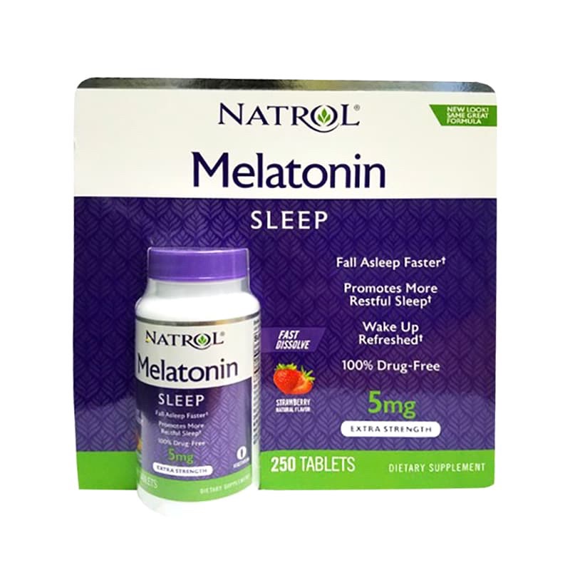 Kẹo dẻo ngủ ngon Natrol Melatonin gummies 90 viên 10 mg/180v 5mg/60v/