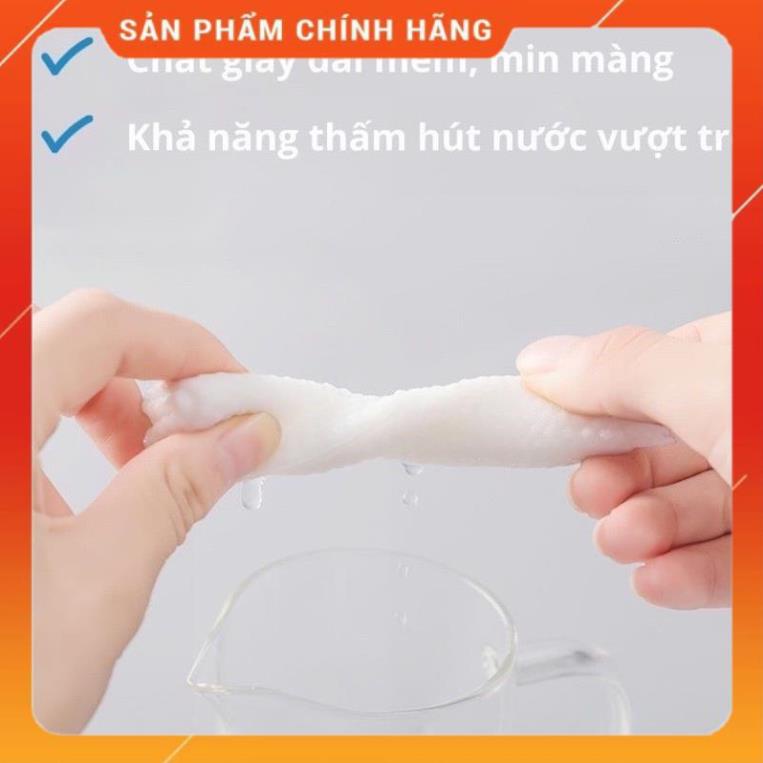 Khăn Mặt Khô Dùng 1 Lần 100% Bông Tự Nhiên - Cuộn Khăn Mặt Tẩy Trang, Lau Mặt Khô, Ướt