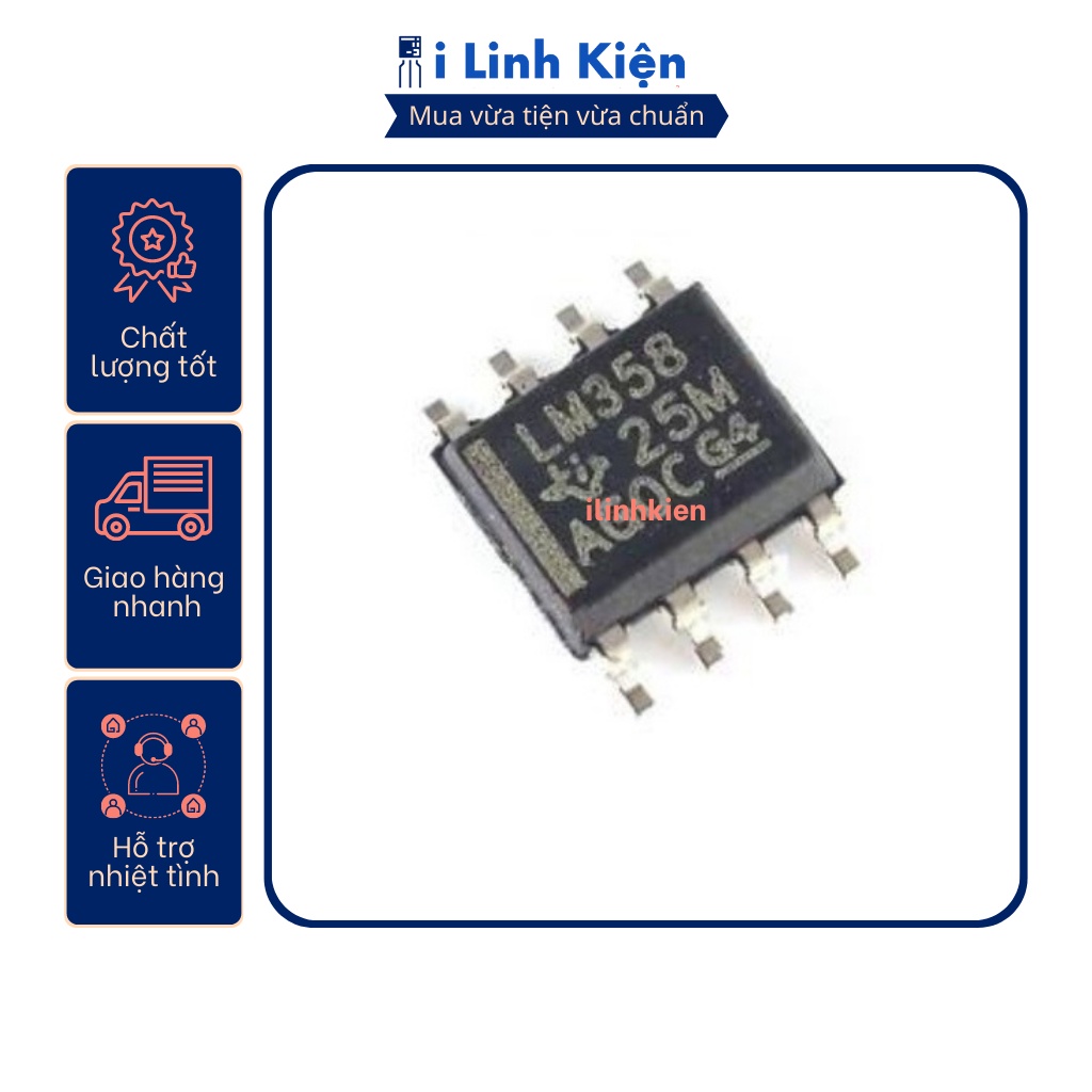 LM358 LM358DR IC so sánh chất lượng tốt.
