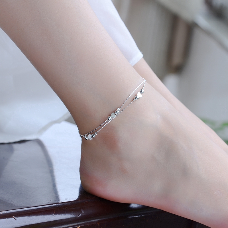 Vòng Tay Hai Lớp Mặt Trái Tim Thời Trang Cho Nữ