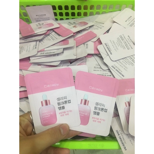 (SAMPLE) Tinh Chất Dưỡng Trắng Hồng Da Chống Nắng Cellapy Pink Tone Up Ampoule TC SPF 35 PA+++