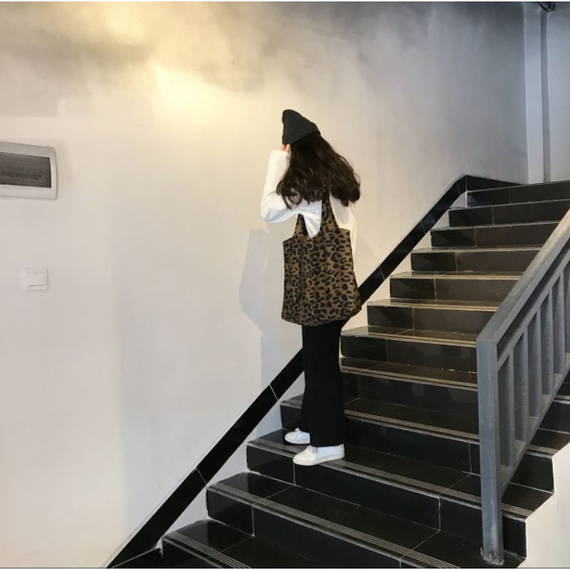 Tote Full họa tiết da beo