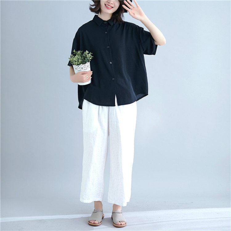 A54 áo big size freesize áo sơ mi rộng trẻ trung phong cách Hàn Quốc hiện đại mẫu mới