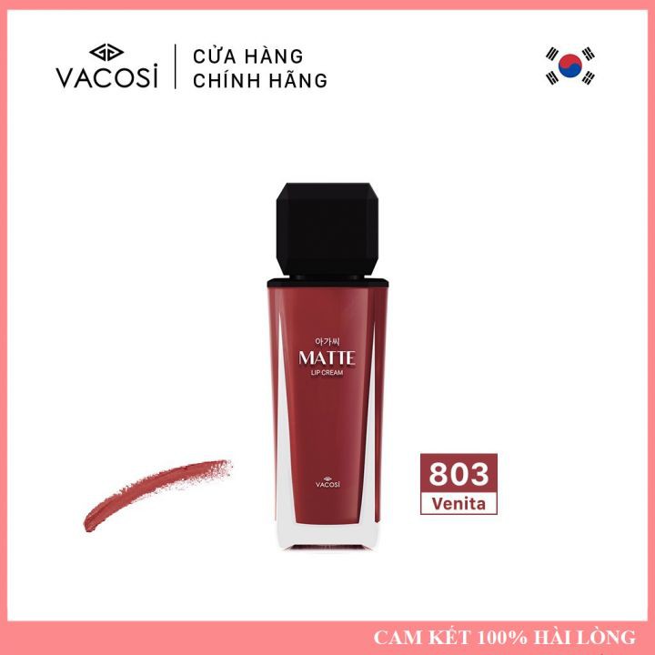 [ HÀNG CHÍNH HÃNG ] Son Kem Lì, Lên Màu Chuẩn, Mịn Mượt Như Nhung Vacosi Natural Studio Matte Lip Cream 11.3g