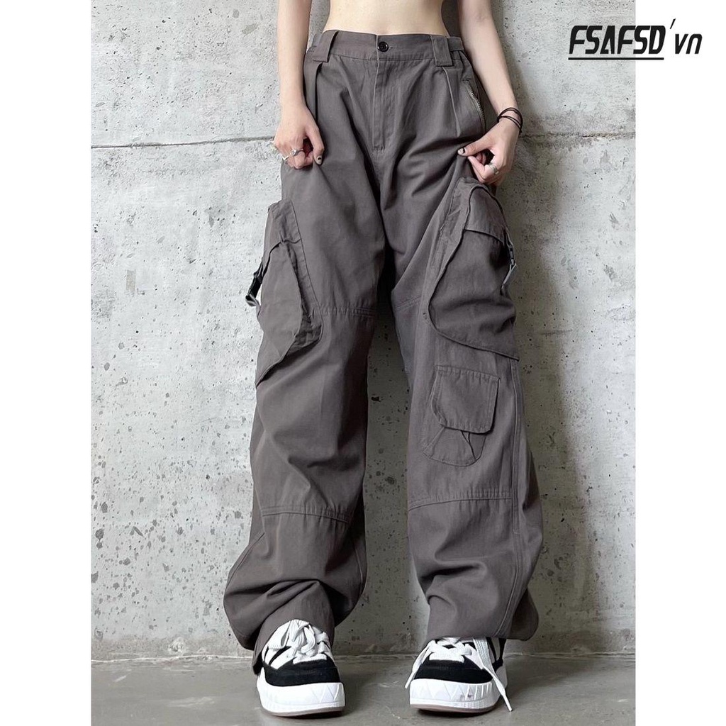 Quần Dài Ống Rộng Phong Cách Hip Hop Đường Phố Mỹ Cá Tính Cho Nữ