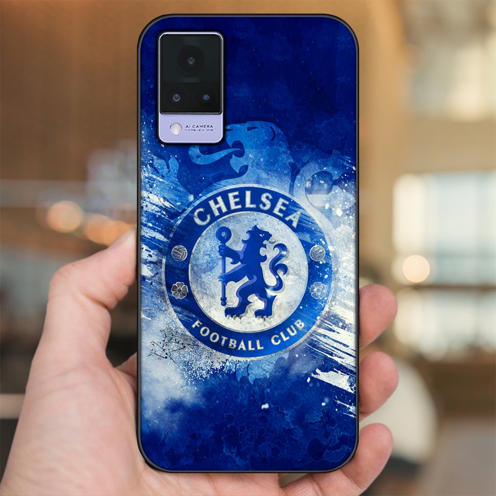 Ốp lưng Vivo V21 viền đen in hình Chelsea FC