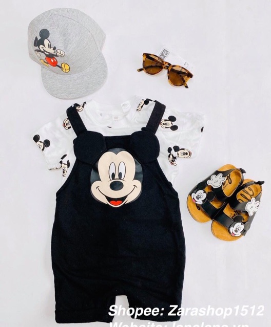 Set áo+yếm Mickey sz 4/5y