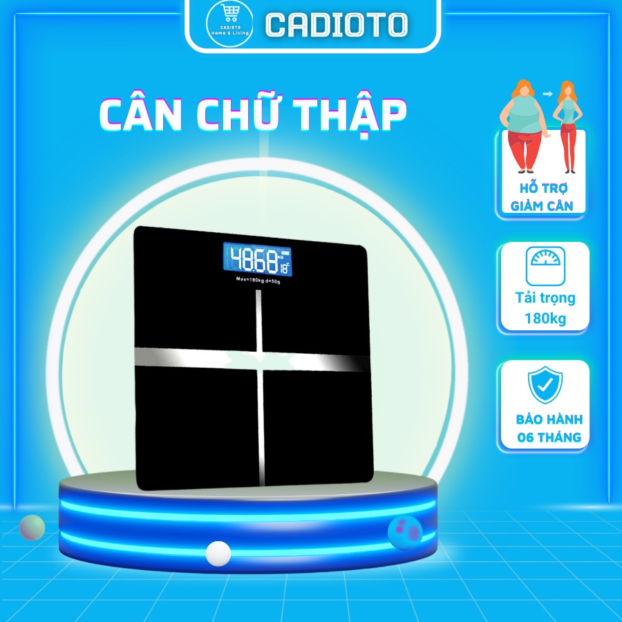 Cân điện tử sức khỏe - Cân điện tử gia đình mini tiện lợi, bền đẹp, độ chính xác cao