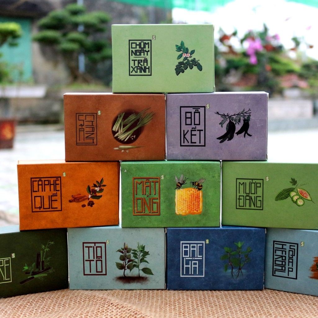 Xà Bông Sinh Dược Thiên Nhiên Đủ 10 loại (Xà Phòng Mướp Đắng Ngừa Mụn, Nghệ Mật Ong, Chùm Ngây Trà Xanh....)