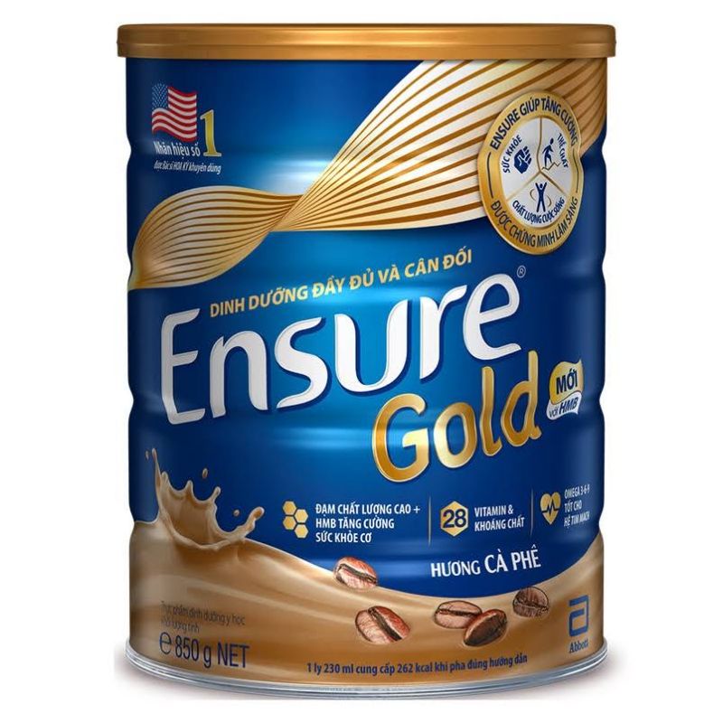 Sữa bột Ensure Gold 850g Vani/Socola/Hạnh Nhân