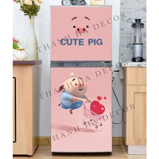 Decal dán Tủ Lạnh Pig 2022  chất liệu cao cấp