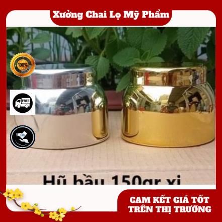 Hủ bầu Xi vàng, bạc 120g đựng kem body, chiết mỹ phẩm, phụ kiện du lịch