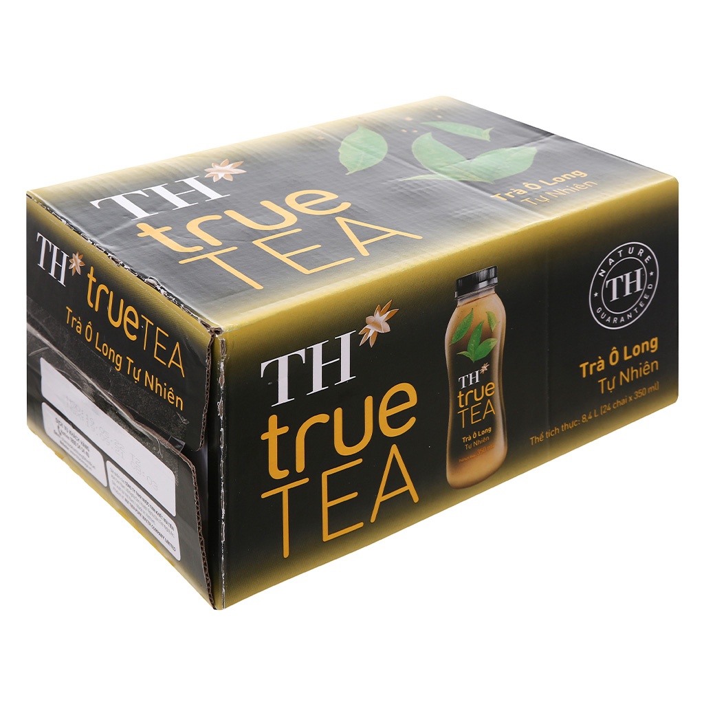 Thùng 24 chai trà xanh vị chanh tự nhiên/ trà ô long TH True Tea 350ml