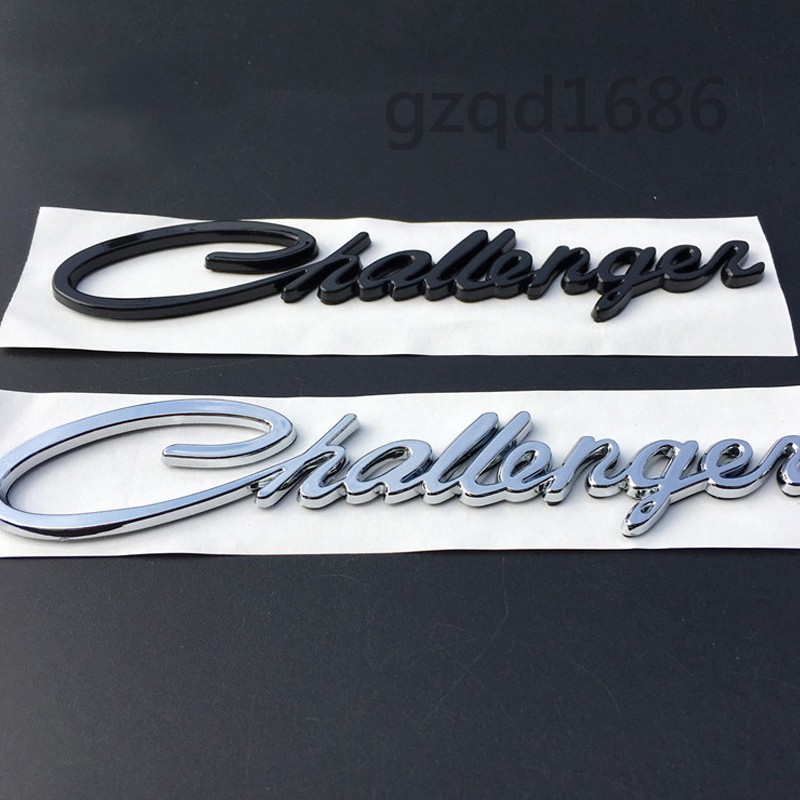 Miếng deal kiem loại dán viền xe chữ Challenge cho xe DODGE CHALLENGER