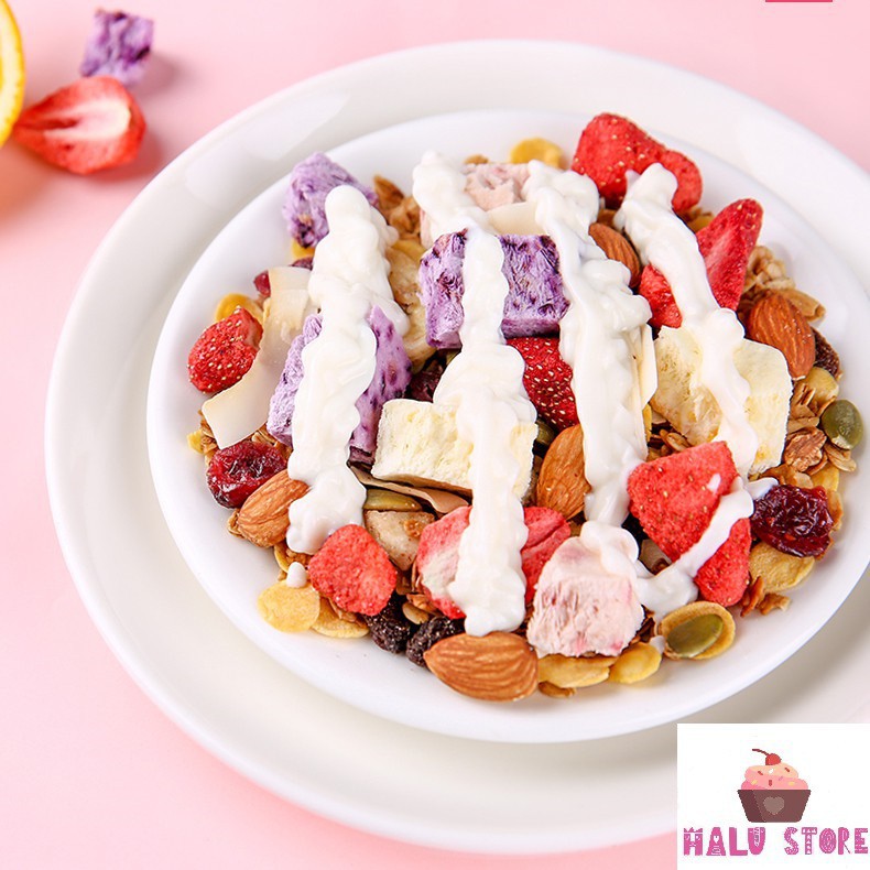  Ngũ cốc sữa chua mix hạt, hoa quả YOGURT FRUIT OATMEAL đủ loại siêu ngon