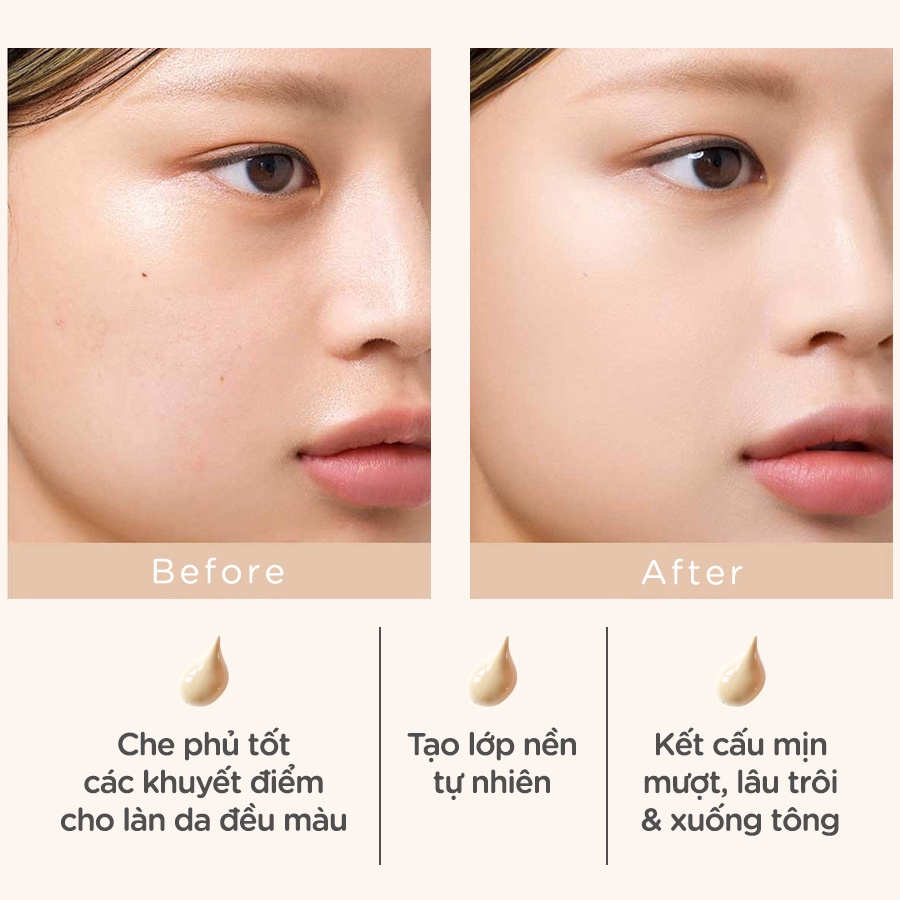 KEM NỀN VACCI - TRANG ĐIỂM CAO CẤP KIỂM SOÁT DẦU - LIQUID FOUNDATION