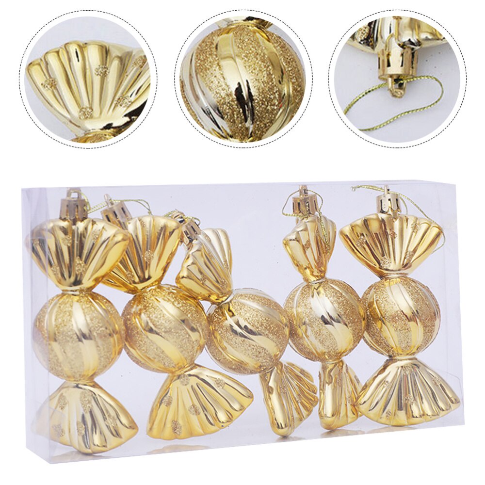 Set 5 Kẹo Nhựa Trang Trí Cây Thông Noel