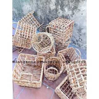 Sọt lục bình, giỏ lục bình đan thưa Hằng decor