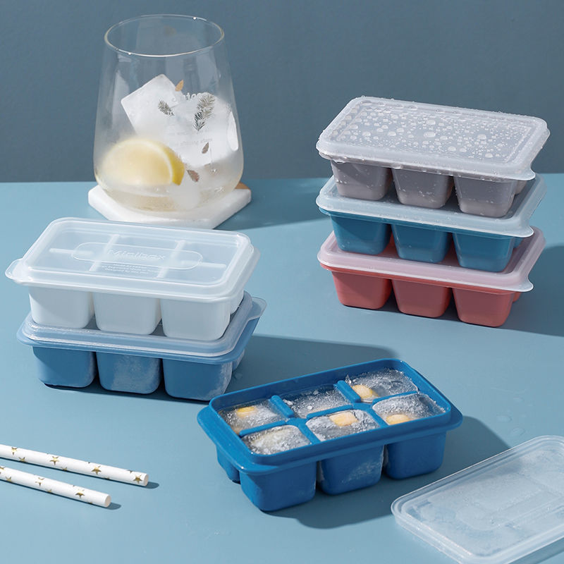 Set 3 khuôn silicon làm đá 6 ngăn tiện lợi