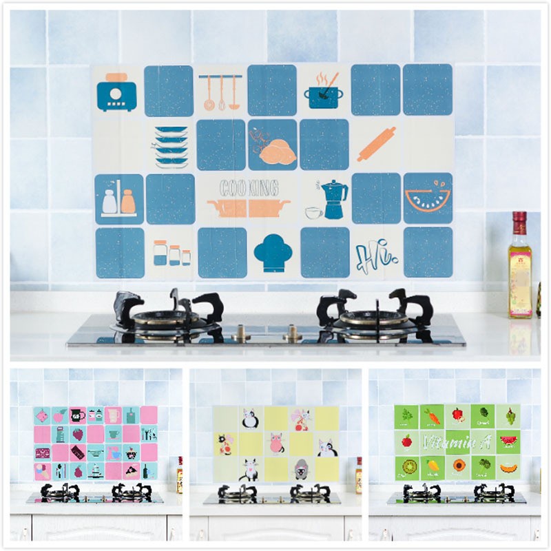 Sticker dán tường tự dính họa tiết hoạt hình trang trí cho phòng tắm nhà bếp phòng khách