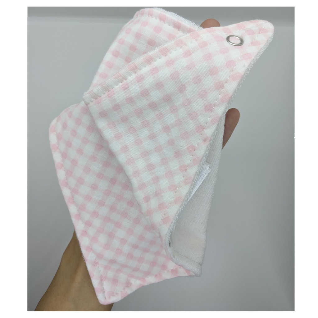 Yếm cho bé gái màu hồng nhạt đáng yêu Mother's Choice - yếm tam giác chất liệu cotton TS3042B