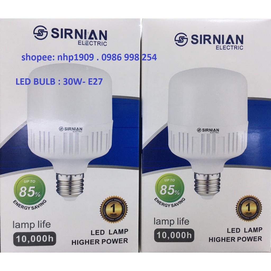 Combo 2 bóng Led Trụ 30W đuôi E27