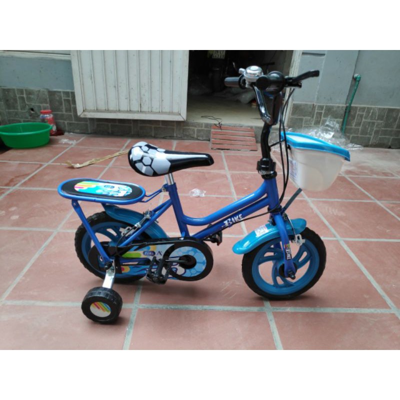 xe đạp 4 bánh trẻ em 12inh, 14inh cho bé 2-5 tuổi lốp đặc nhựa chợ lớn( lắp sẵn)🍒🍒freeship🍒🍒hkm sữa enfa