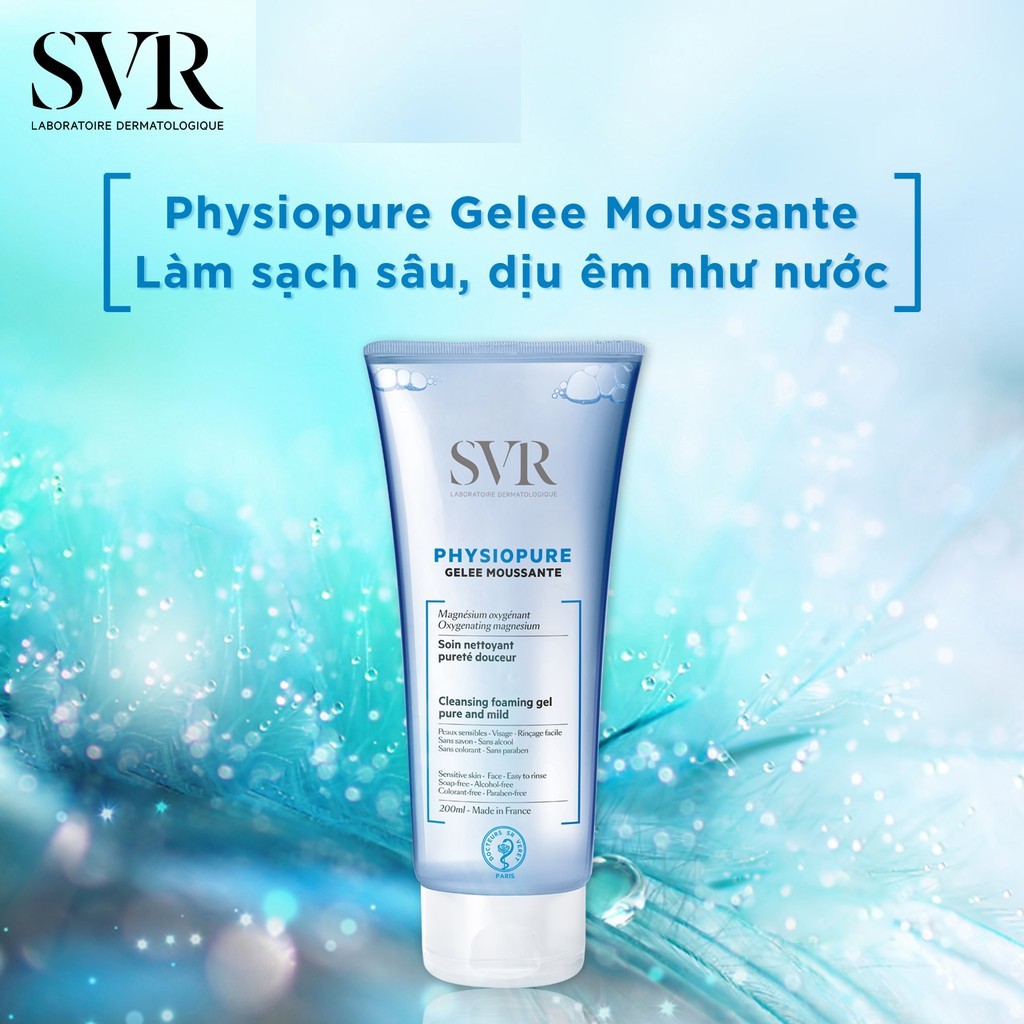 Gel Rửa Mặt Dành Cho Da Nhạy Cảm SVR PHYSIOPURE Gelee Moussante 200ml
