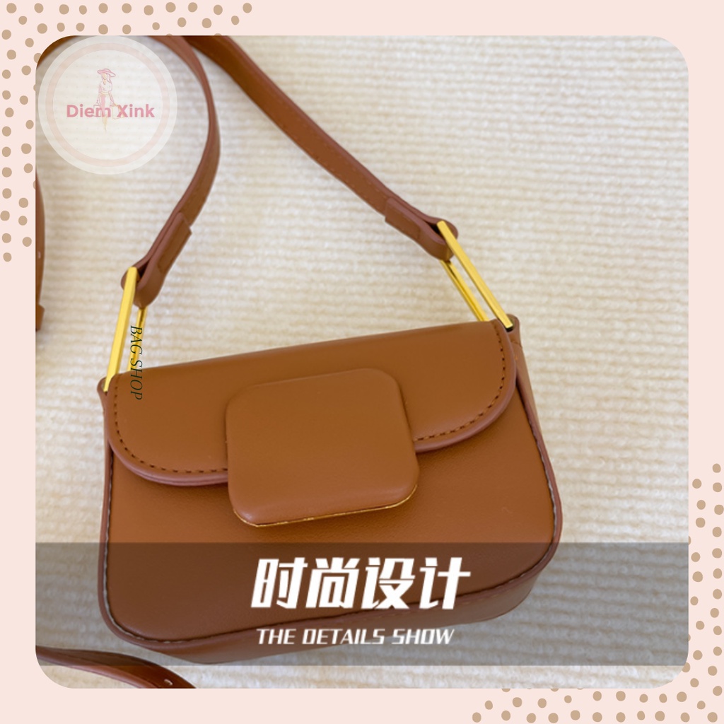 Túi Xách Nữ Đeo Chéo Mini  Cao Cấp Nhiều Màu Da Pu Mềm Mại Dành Cho Mẹ Và Bé Gái - Diễm STore- T137-21