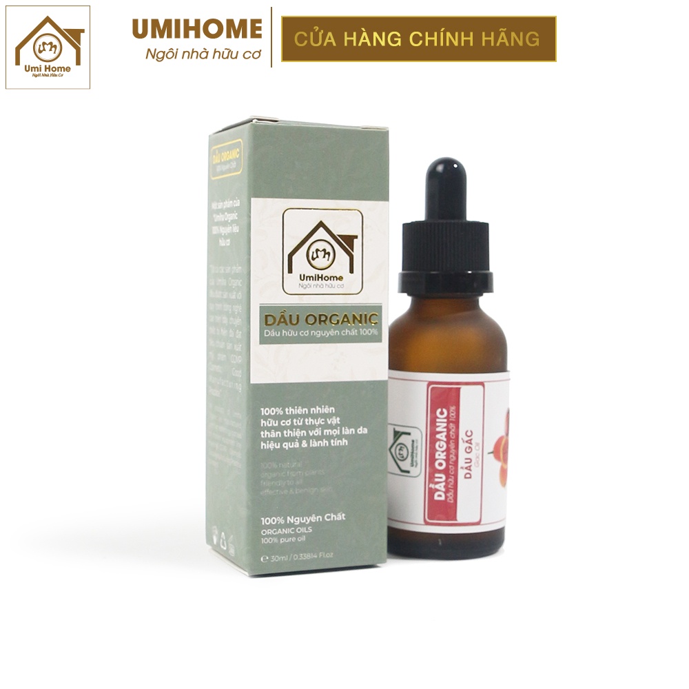 Dầu Gấc giảm nám tàn nhang, dưỡng da mắt nguyên chất UMIHA hữu cơ | Gac Fruit Oil 100% Organic 30ml