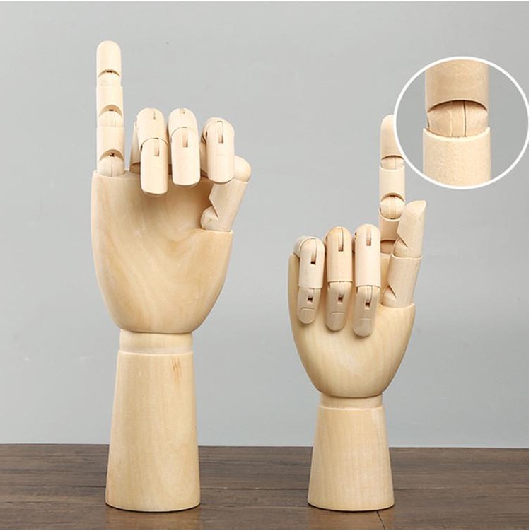 Bàn tay gỗ mô hình mỹ thuật, thiết kế, hội họa - Artists Wooden Hand