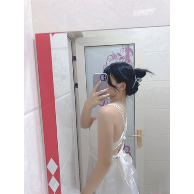 (freeship) Đầm 2 dây hở lưng thắt nơ sau siêu xinh cho nữ-hàng order | BigBuy360 - bigbuy360.vn