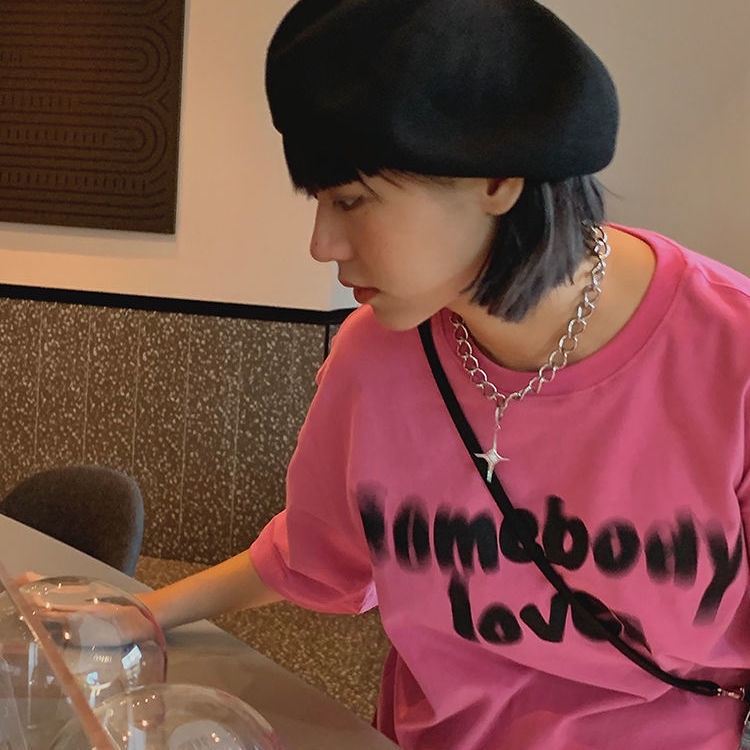 Áo Thun COZOK Ngắn Tay Dáng Rộng Thời Trang Hàn Quốc Cá Tính