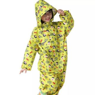 Bộ quần áo mưa vải dù chống thấm cho bé từ 3-12 tuổi (14kg-35kg)