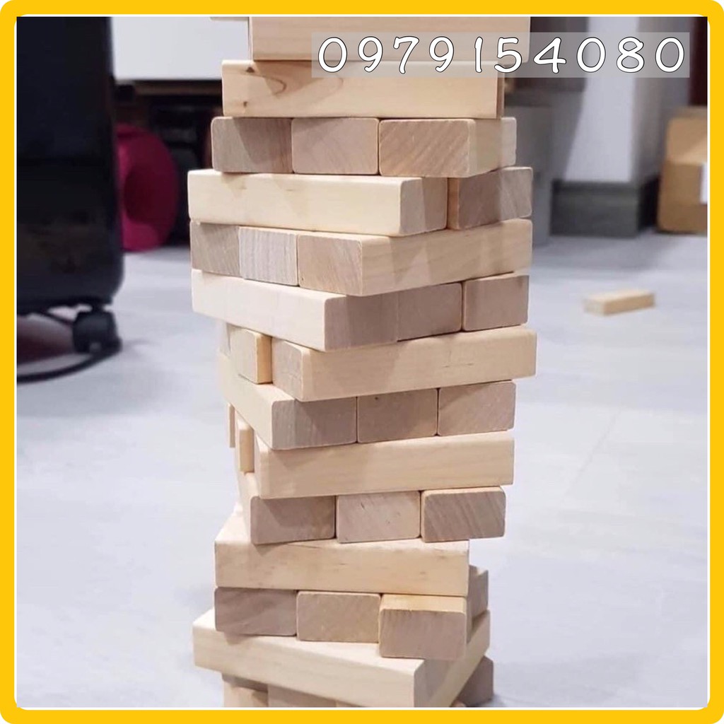 1Kg Thanh Gỗ Lớn  - Đồ Chơi Trẻ Em, Xếp Hình Domino Montessori Rèn Luyện Trí Thông Minh Cho Trẻ