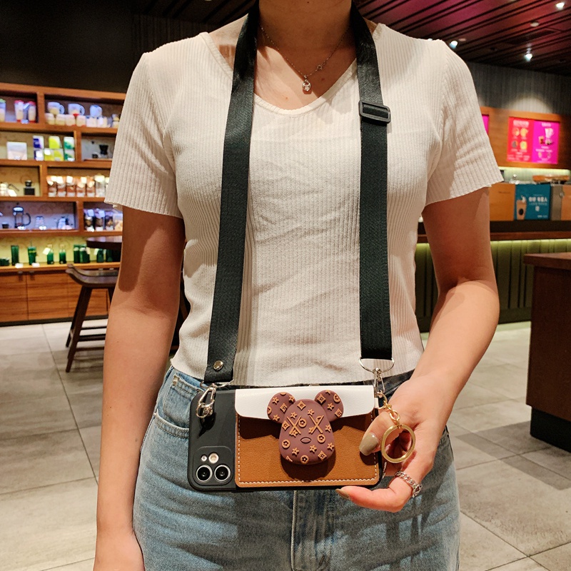 Ốp điện thoại có ví đựng thẻ và dây đeo chéo thời trang dành cho SAMSUNG NOTE 5 8 9 10 PLUS 20 ULTRA S10 LITE S10E