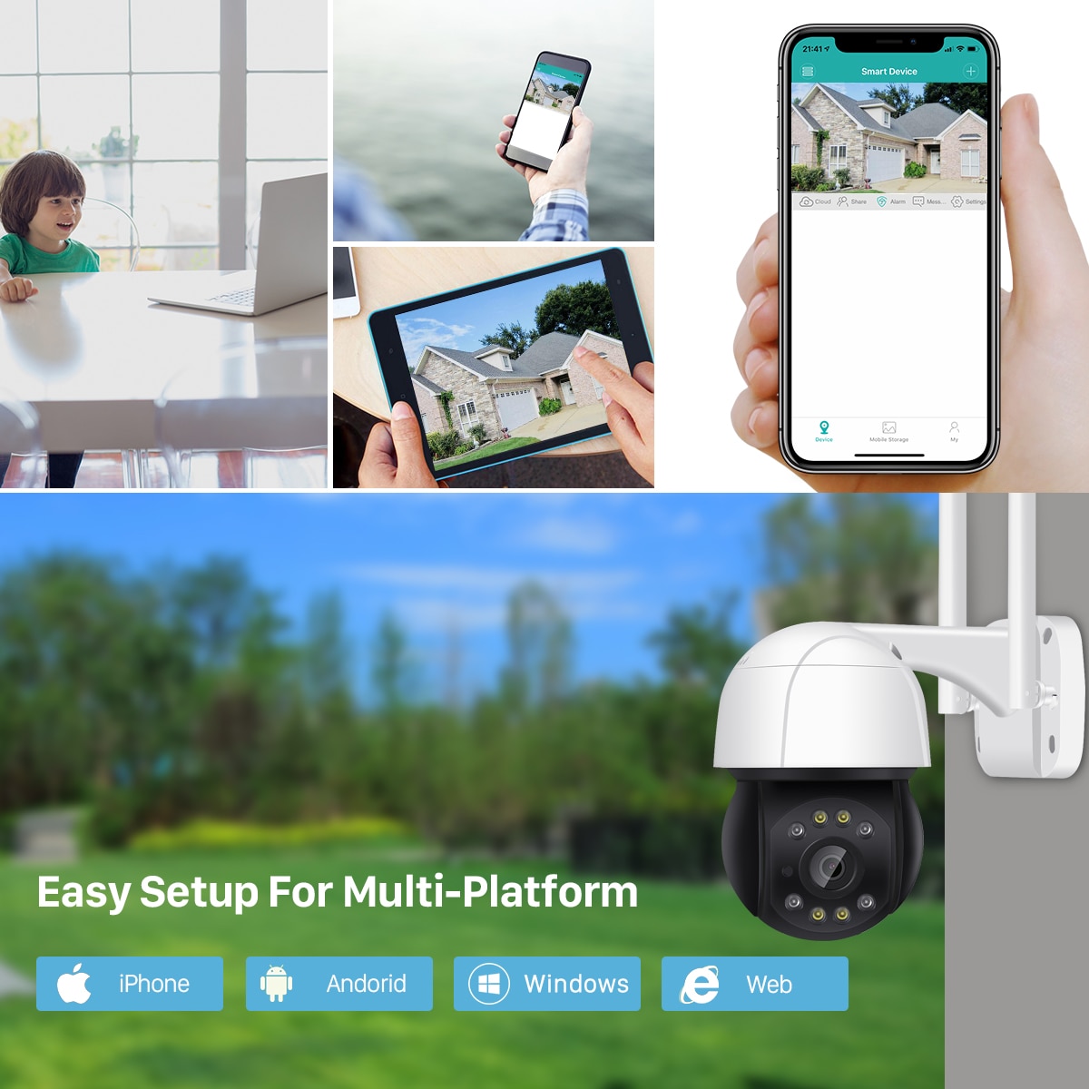 Camera Ip Wifi Không Dây 5mp H.265 Onvif Có Thể Xoay 360 Độ ICSEE Đa Năng cctv