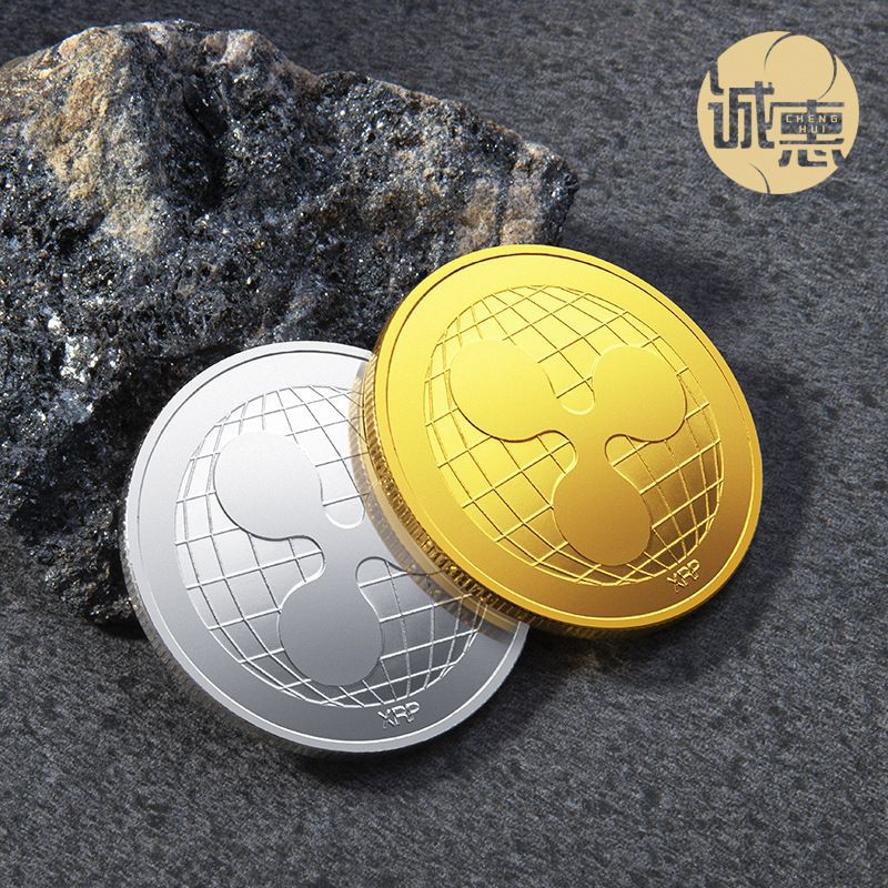 Đồng xu Ripple XRP lưu niệm cao cấp nhất, dày 3mm, đường kính 40mm