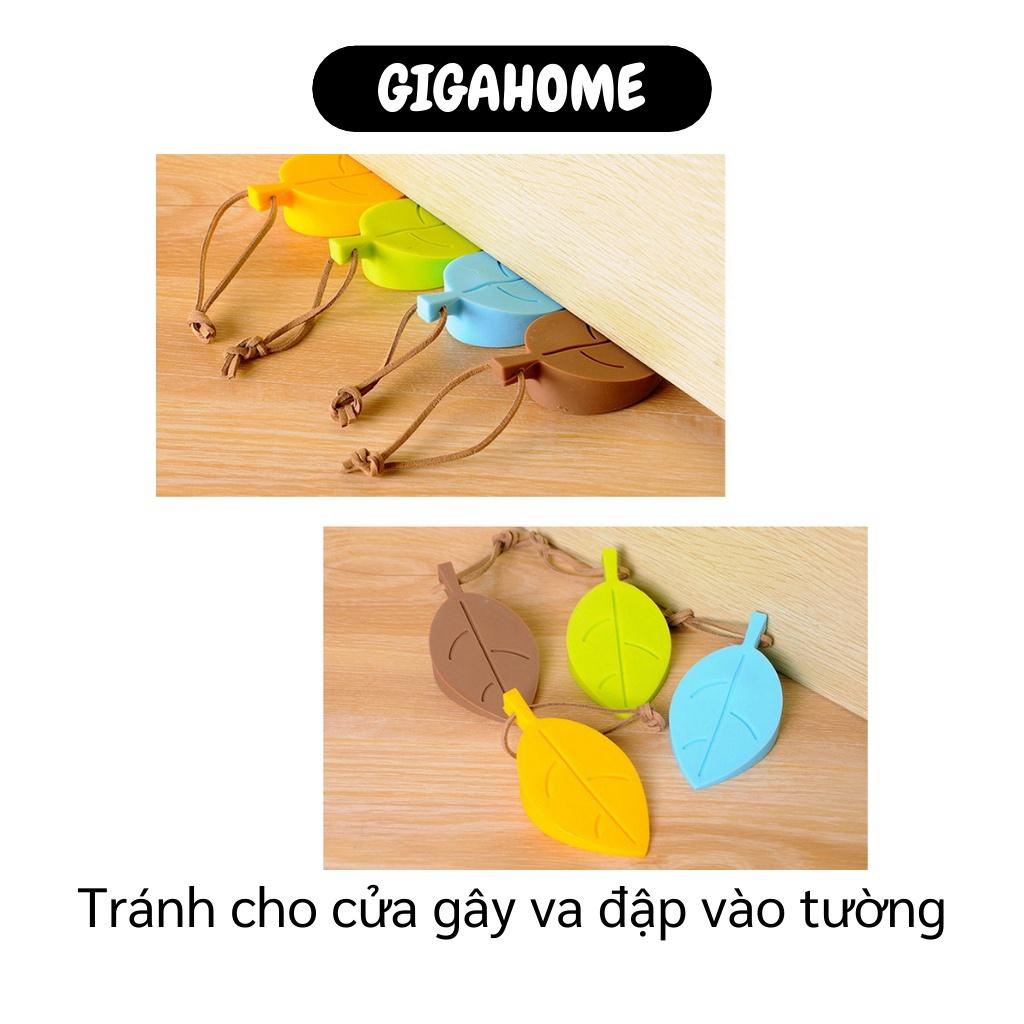 Miếng chắn cửa  GIÁ VỐN] Dụng cụ chắn cửa hình lá, chắc chắn, dẻo dai, không bị mòn và xẹp, an toàn cho trẻ nhỏ 7477