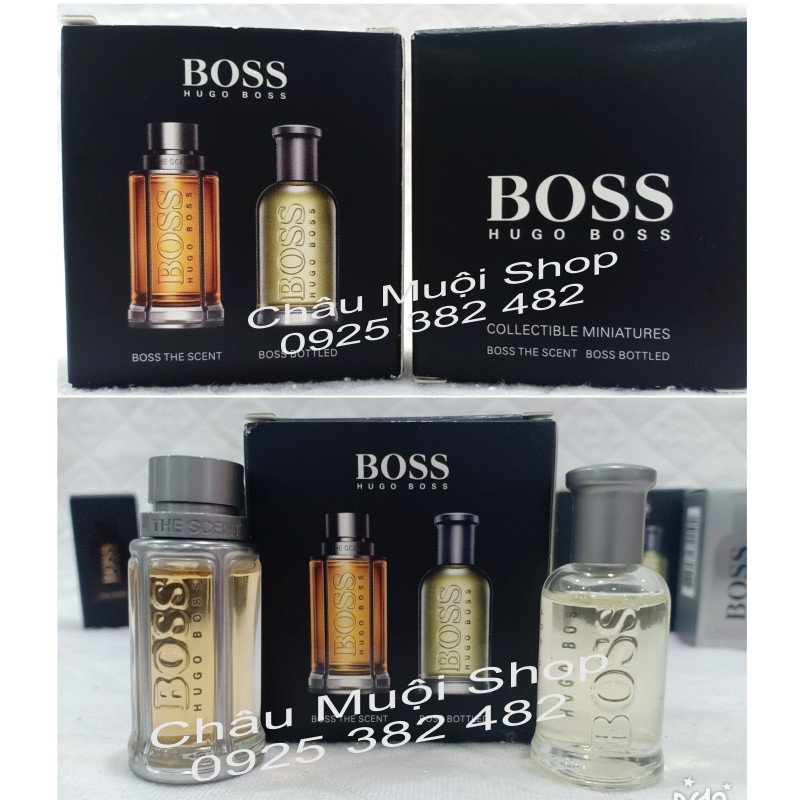 Sét 2 Nước Hoa Mini Hugo Boss For Men  - 5ml x2 - Boss Bottled Men - Boss The Scent