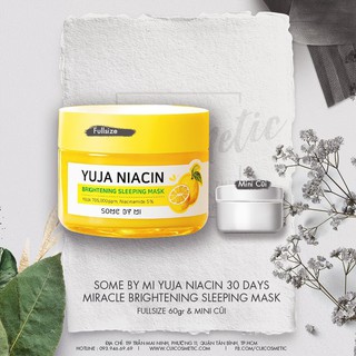 Mặt Nạ Ngủ Dưỡng Trắng Chiết Xuất Từ Trái Thanh Yên Some By Mi Yuja Niacin 30 Days Miracle Brightening Sleeping Mask