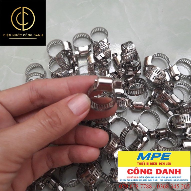 Đai xiết cổ dê inox độ xiết từ 8-16mm
