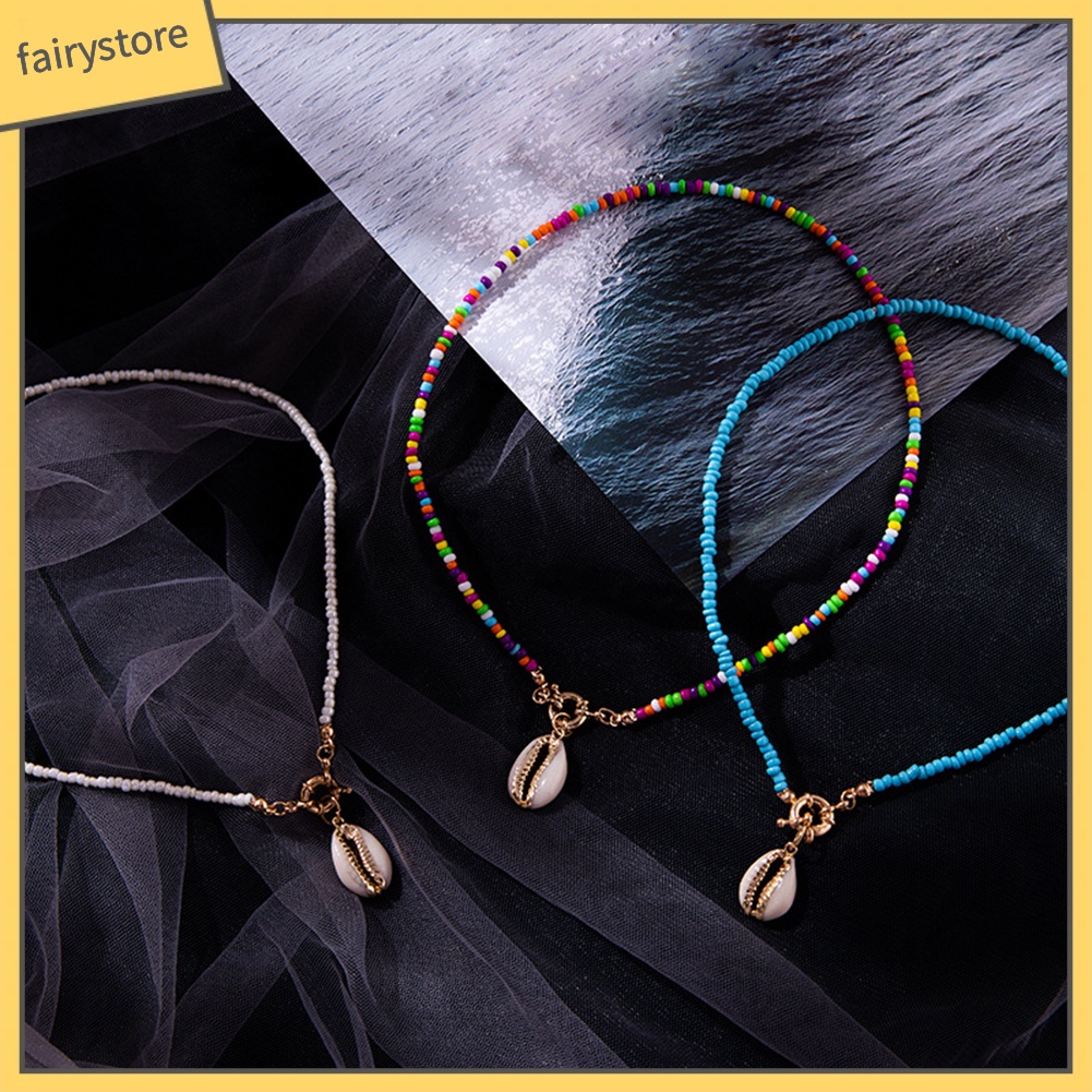 Dây chuyền phối mặt hình vỏ sò phong cách bohomian