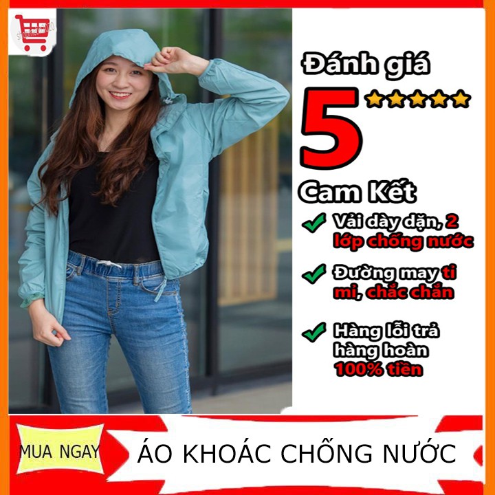 [RẺ VÔ ĐỊCH ]Áo Gió Nữ 2 Lớp Lót Lưới Siêu Phẩm Chống Nước Mùa Lạnh-HTCSHOP