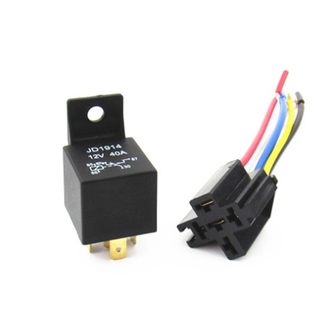 Relay 4 chân 12V 40A dành cho chống trộm {loại thường đóng }