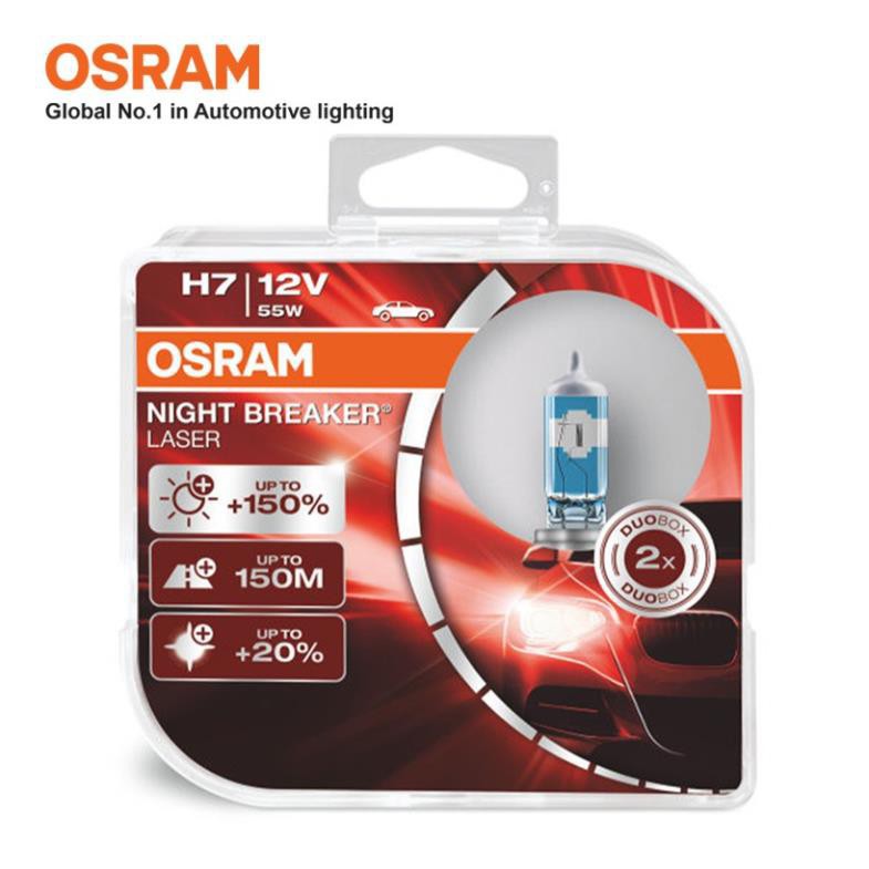 Bóng đèn halogen tăng sáng 150% OSRAM NIGHT BREAKER LASER H7 12v 55w