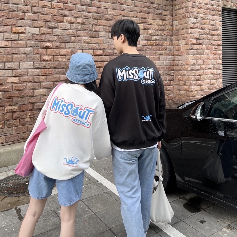 Áo sweater tay dài Missout Yuu Nam Nữ 2 màu chất nỉ da cá dày đẹp