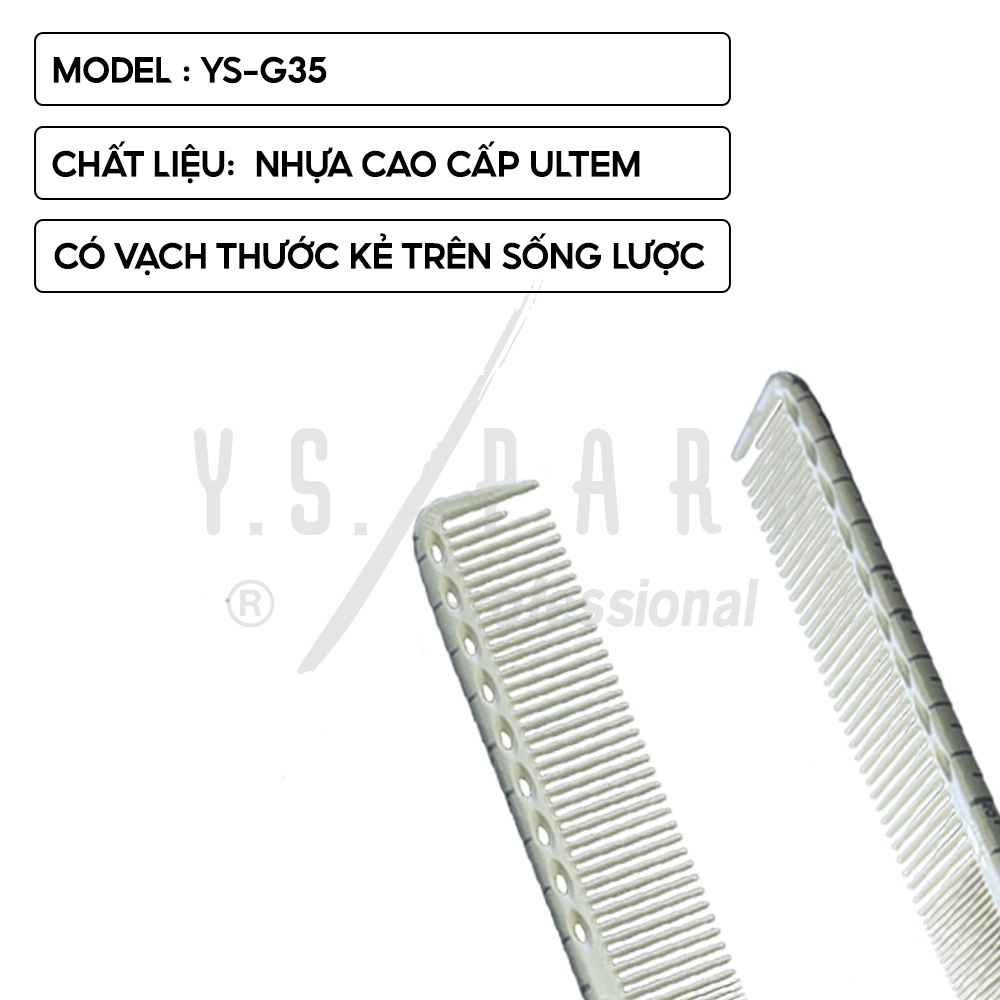 Lược cắt tóc chuyên nghiệp YS PARK professional phù hợp cho tóc dài YS_G35 hàng chính hãng
