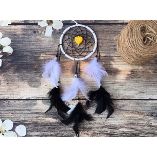 [ Cung Kim Ngưu ] Dreamcatcher Lông Xù Trắng - Đen