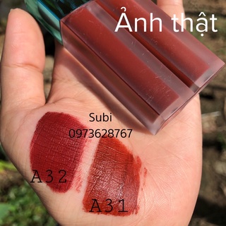 Son a31 a32 nắp xanh đỏ đất - đỏ nâu handmade